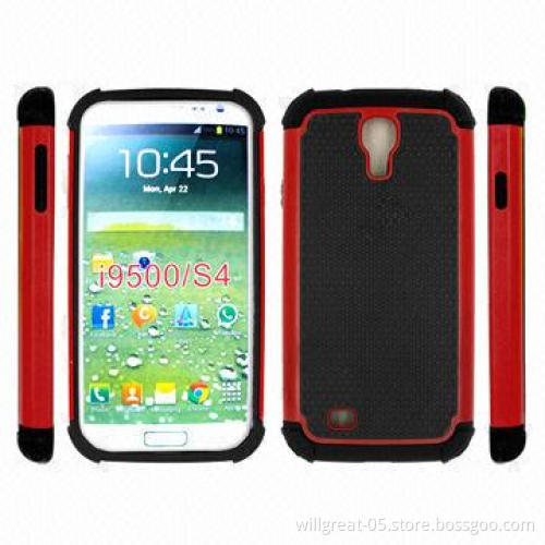 3-in-1 Football Texture Mobile Cases for Samsung Galaxy S4 i9500, Different Colors Available